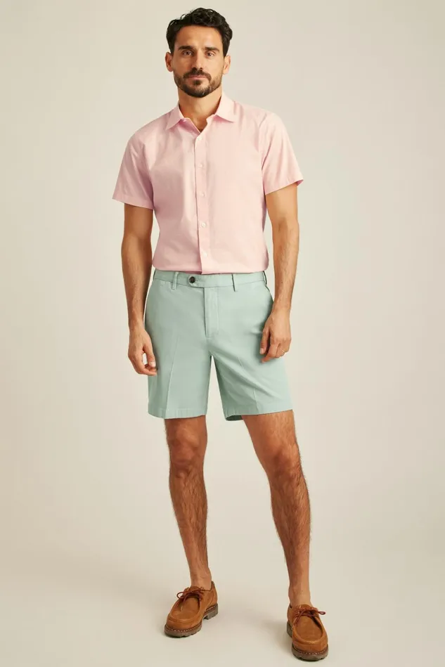 Men Italian Stretch Chino Shorts Mint Green Bonobos Chino Shorts