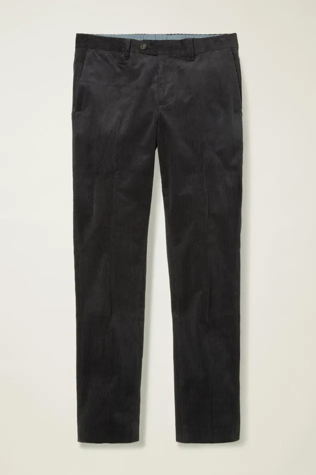Men Italian Stretch Corduroy Trouser Black Bonobos Dress Pants