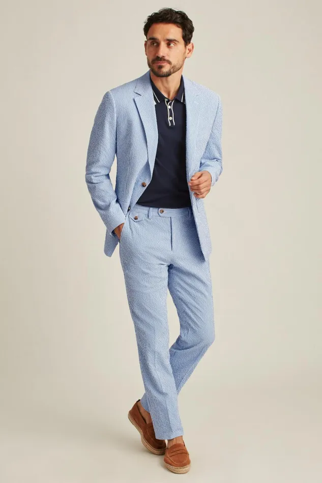 Men Italian Stretch Seersucker Suit Jacket Blue Seersucker Bonobos Blazers and Sport Coats Men Italian Stretch Seersucker Suit Jacket Blue Seersucker Bonobos Blazers and Sport Coats