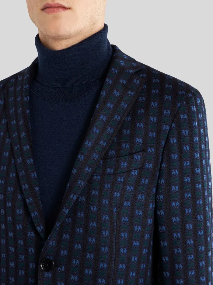 Men Jacket With Micro Tie Print Pattern Etro Jackets