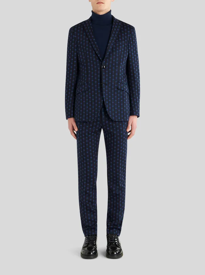 Men Jacket With Micro Tie Print Pattern Etro Jackets