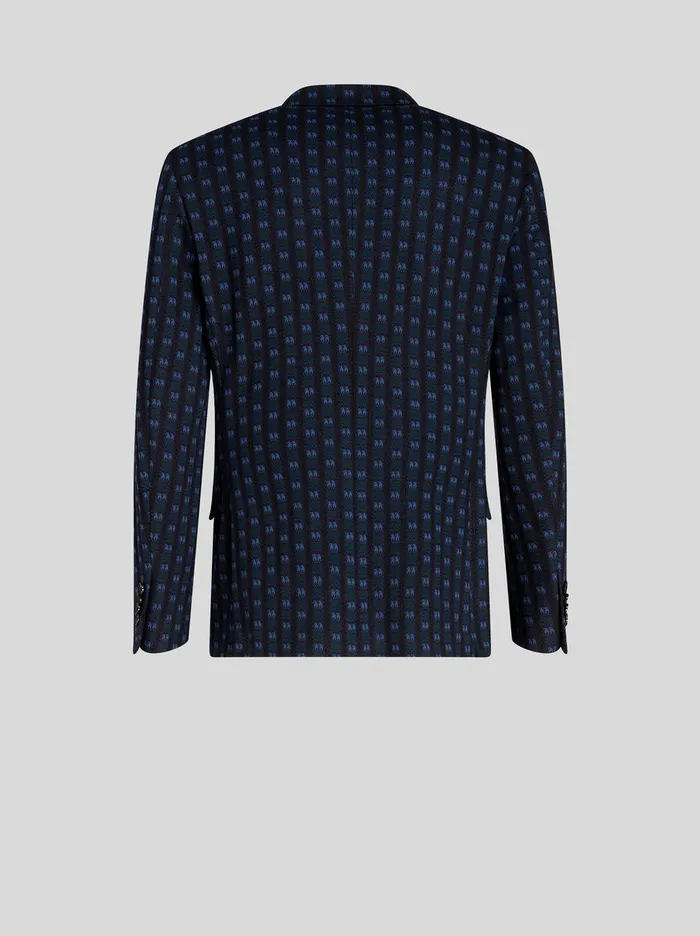 Men Jacket With Micro Tie Print Pattern Etro Jackets