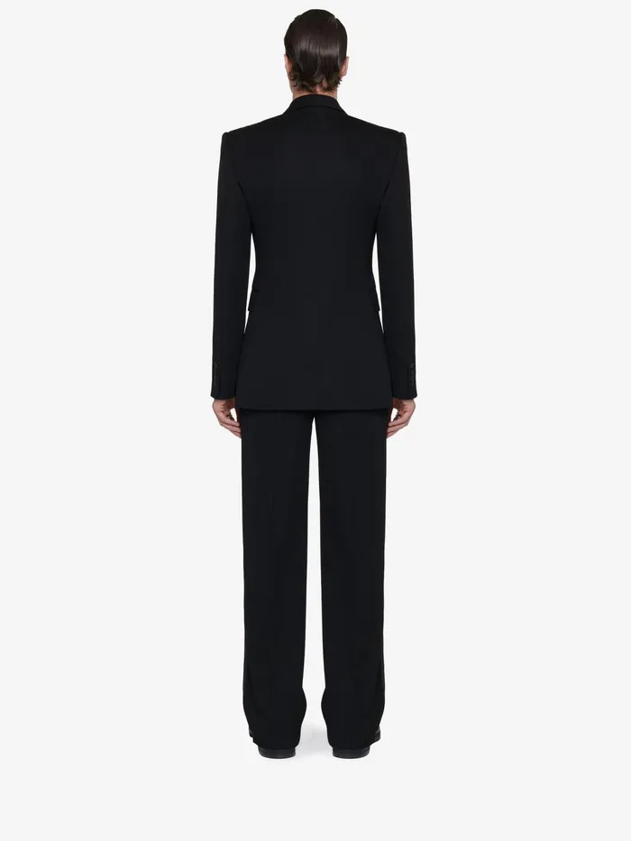 Men Jackets Alexander McQueen Pressed Flower DoubleBreasted Jacket Black