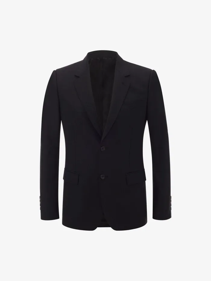 Men Jackets Alexander McQueen Wool Mohair Jacket Black