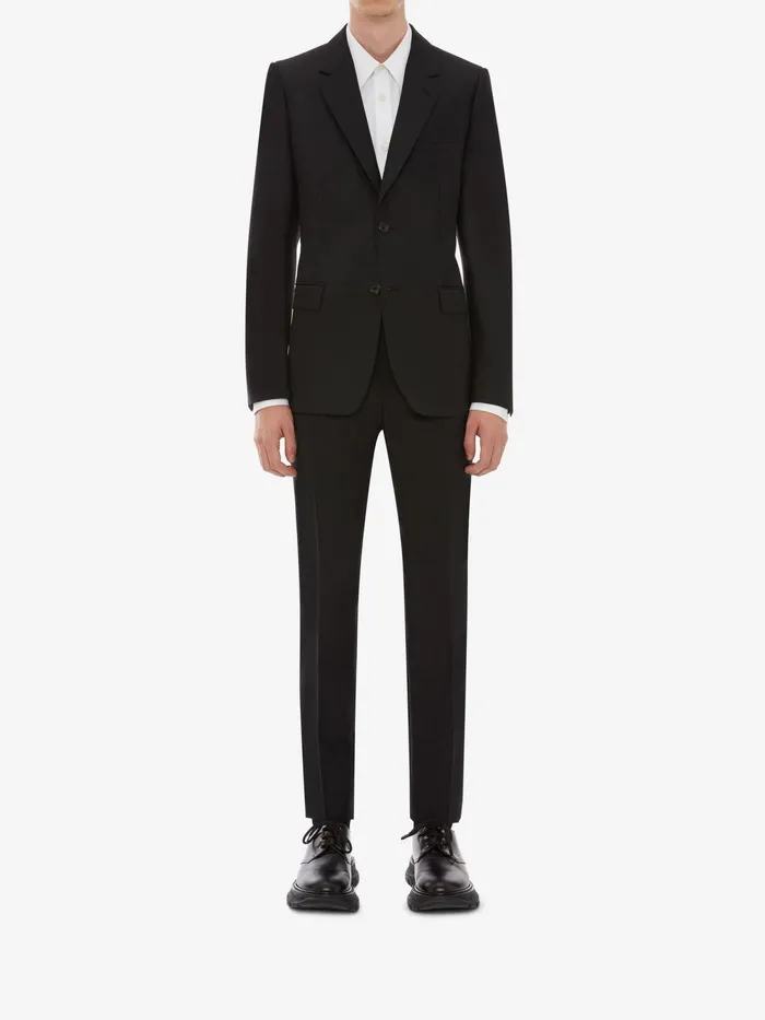 Men Jackets Alexander McQueen Wool Mohair Jacket Black