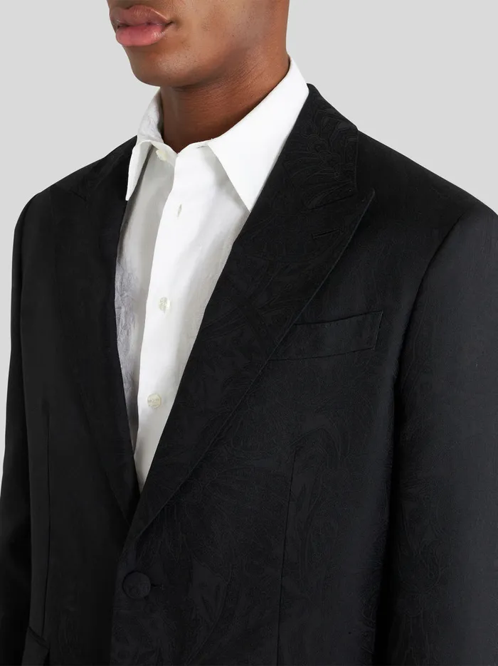 Men Jacquard Suit With Paisley Foliage Designs Etro Suits