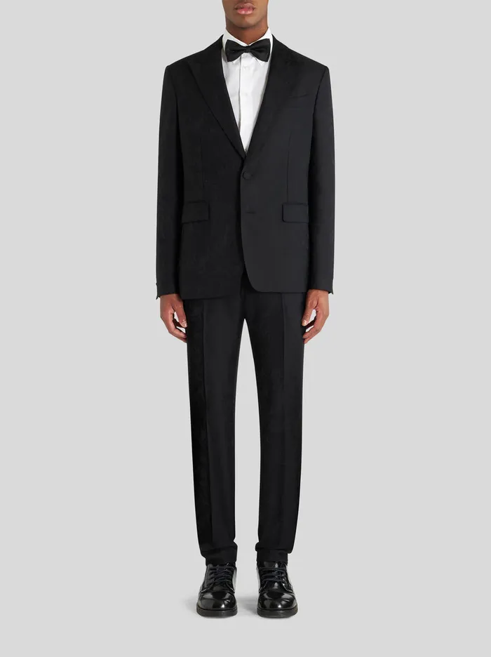 Men Jacquard Suit With Paisley Foliage Designs Etro Suits