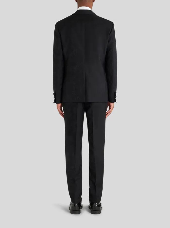 Men Jacquard Suit With Paisley Foliage Designs Etro Suits