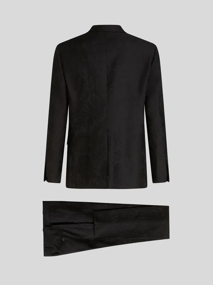 Men Jacquard Suit With Paisley Foliage Designs Etro Suits