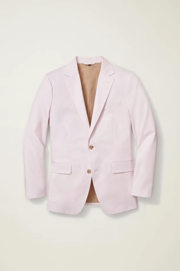 Men Jetsetter Italian Cotton Blazer Dusty Pink Bonobos Blazers and Sport Coats