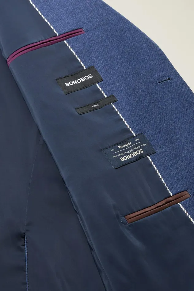 Men Jetsetter Italian Flannel Blazer Bright Navy Bonobos Blazers and Sport Coats