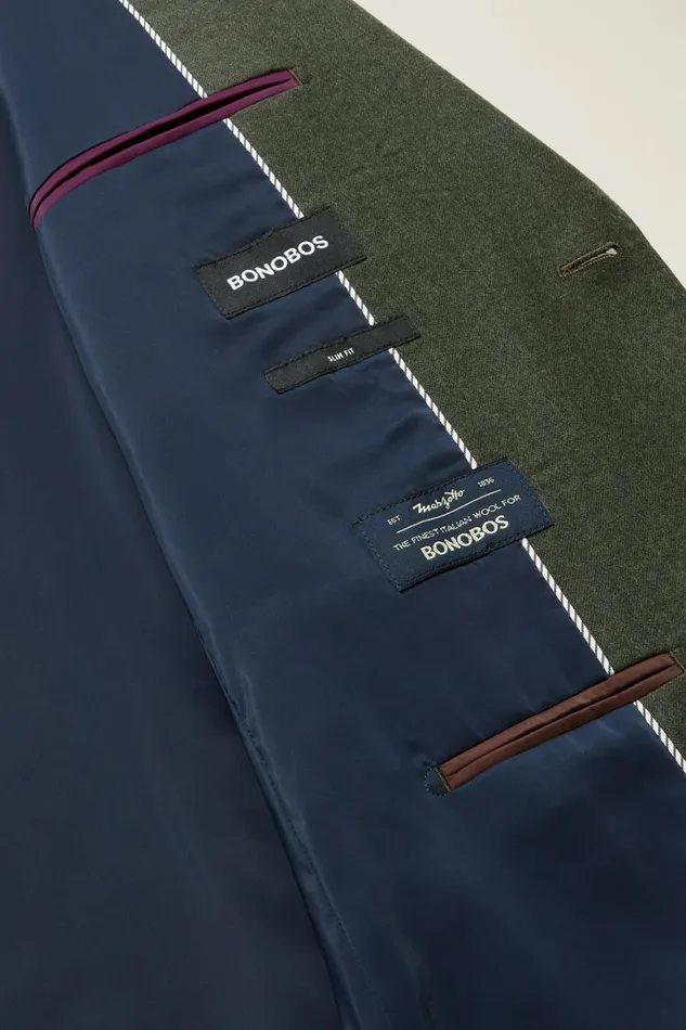 Men Jetsetter Italian Flannel Suit Olive Bonobos Suits