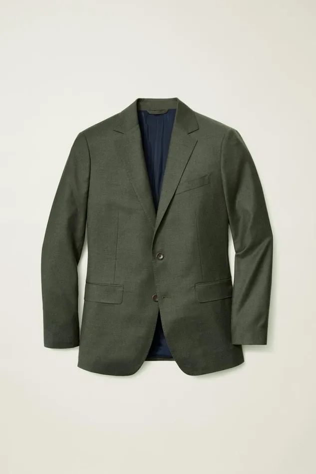 Men Jetsetter Italian Flannel Suit Olive Bonobos Suits