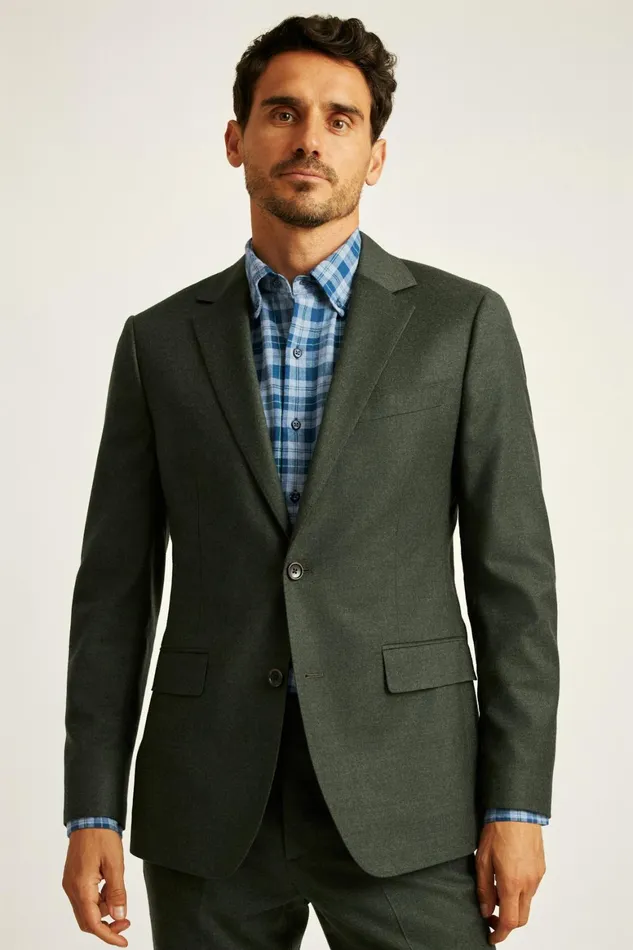 Men Jetsetter Italian Flannel Suit Olive Bonobos Suits