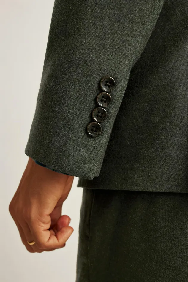 Men Jetsetter Italian Flannel Suit Olive Bonobos Suits