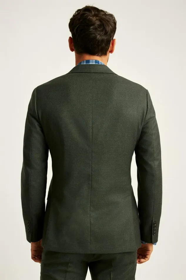 Men Jetsetter Italian Flannel Suit Olive Bonobos Suits