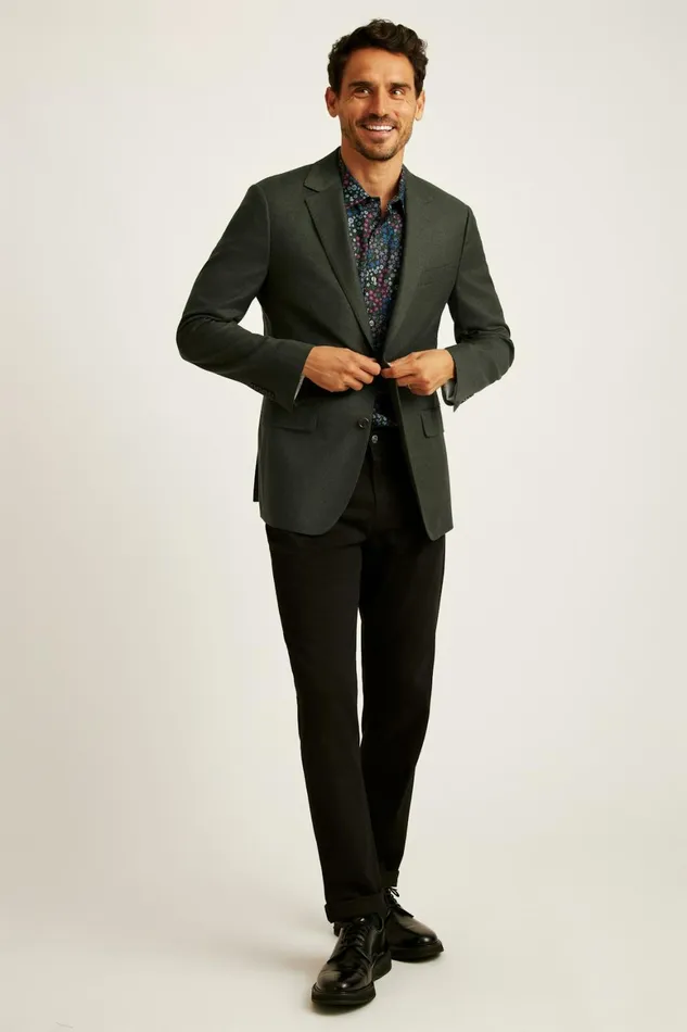 Men Jetsetter Italian Flannel Suit Olive Bonobos Suits