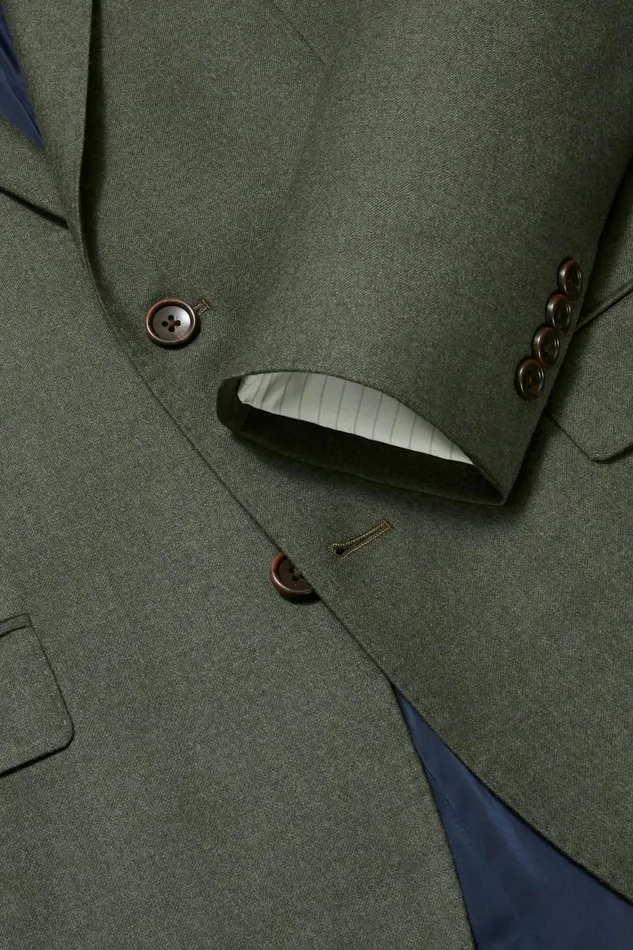 Men Jetsetter Italian Flannel Suit Olive Bonobos Suits