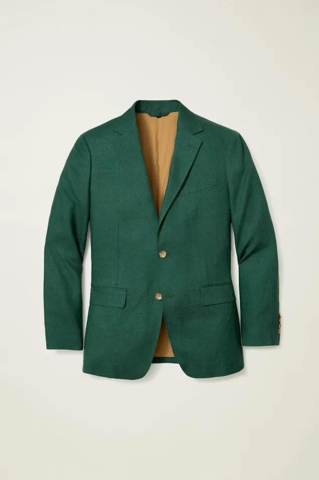Men Jetsetter Italian Linen Blazer Mineral Green Bonobos Blazers and Sport Coats