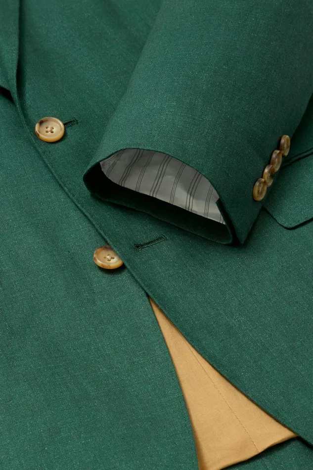Men Jetsetter Italian Linen Blazer Mineral Green Bonobos Blazers and Sport Coats