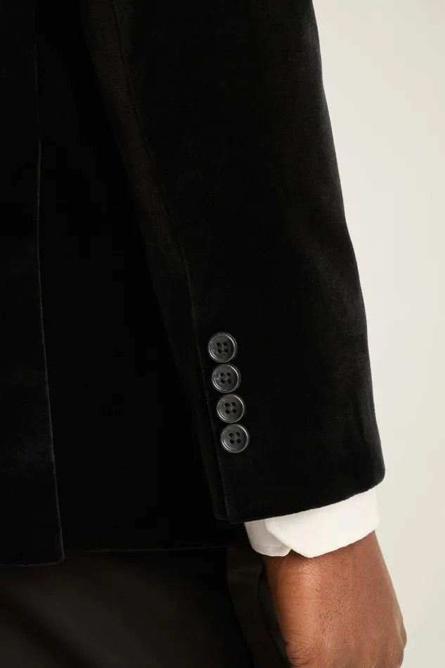 Men Jetsetter Italian Velvet Blazer Black Bonobos Blazers and Sport Coats