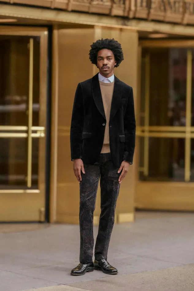 Men Jetsetter Italian Velvet Blazer Black Bonobos Blazers and Sport Coats