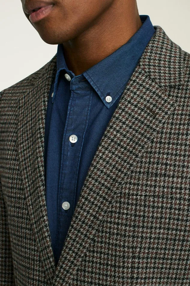 Men Jetsetter Knit Blazer Charcoal Club Check Bonobos Blazers and Sport Coats