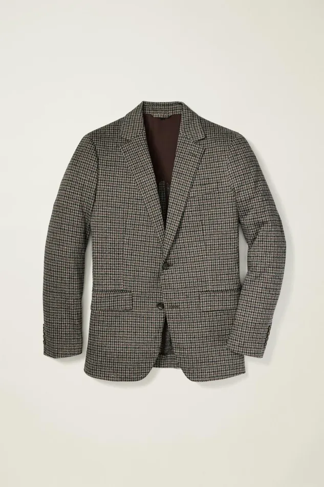Men Jetsetter Knit Blazer Charcoal Club Check Bonobos Blazers and Sport Coats