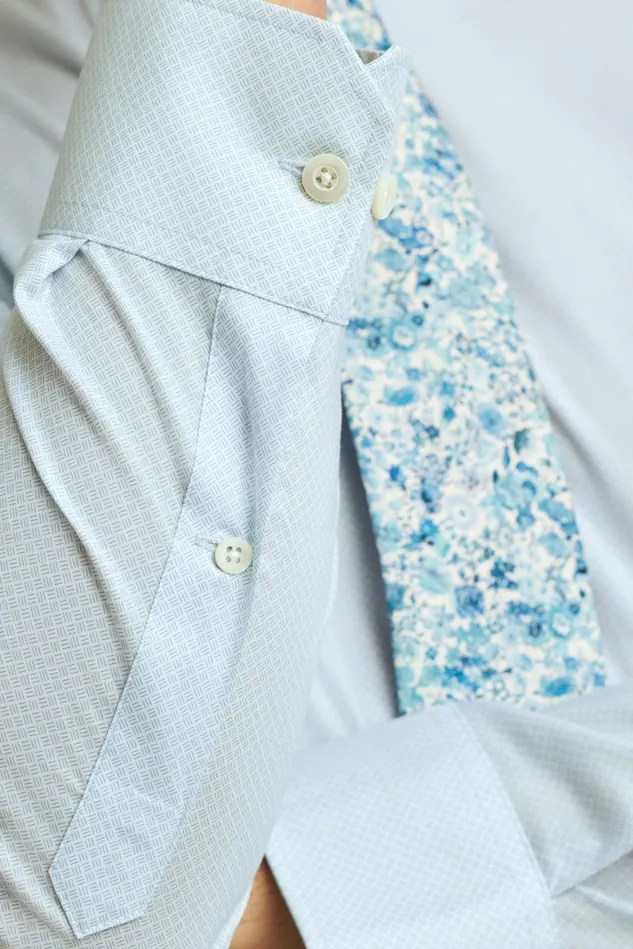 Men Jetsetter Stretch Dress Shirt Airy Blue Geo Bonobos Business Casual Shirts