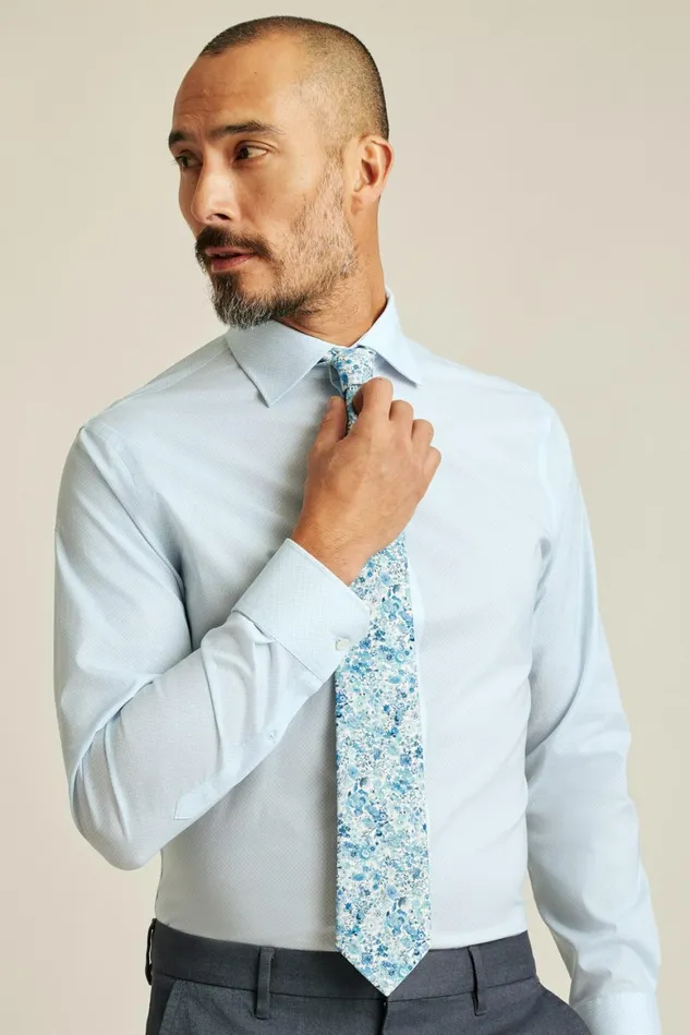 Men Jetsetter Stretch Dress Shirt Airy Blue Geo Bonobos Business Casual Shirts