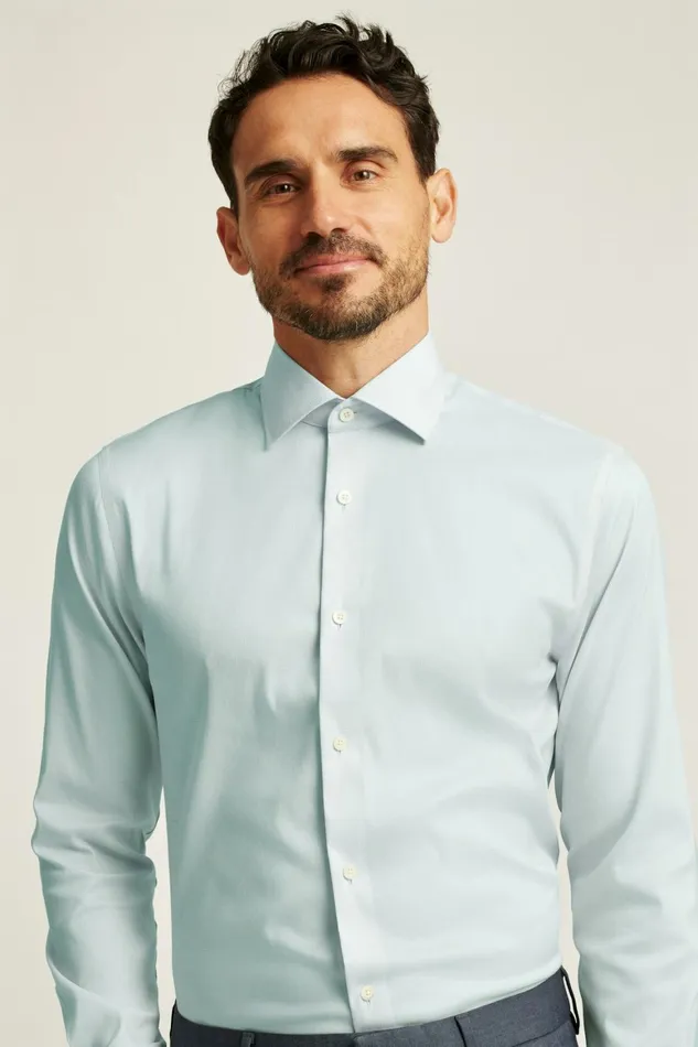 Men Jetsetter Stretch Dress Shirt Aqua Micro Houndstooth Bonobos Business Casual Shirts