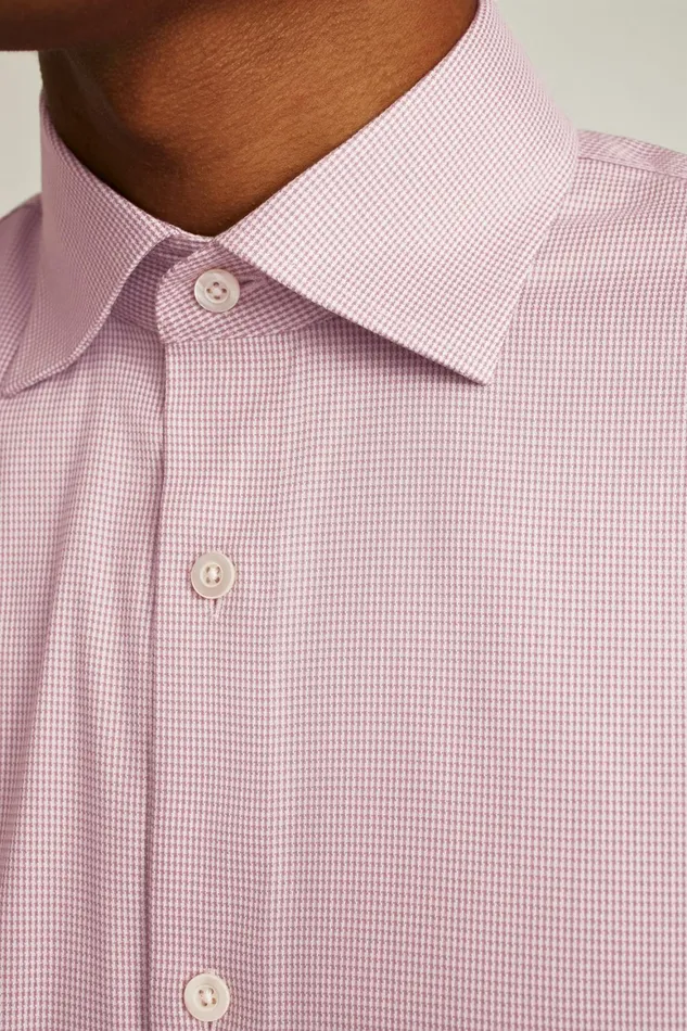 Men Jetsetter Stretch Dress Shirt Mauve Micro Houndstooth Bonobos Business Casual Shirts