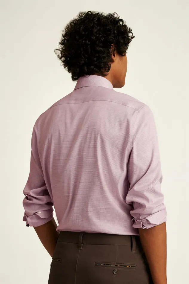 Men Jetsetter Stretch Dress Shirt Mauve Micro Houndstooth Bonobos Business Casual Shirts