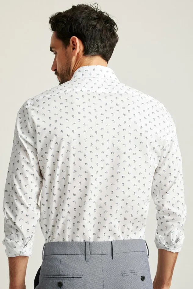Men Jetsetter Stretch Dress Shirt Navy Catch Of The Day Bonobos Business Casual Shirts