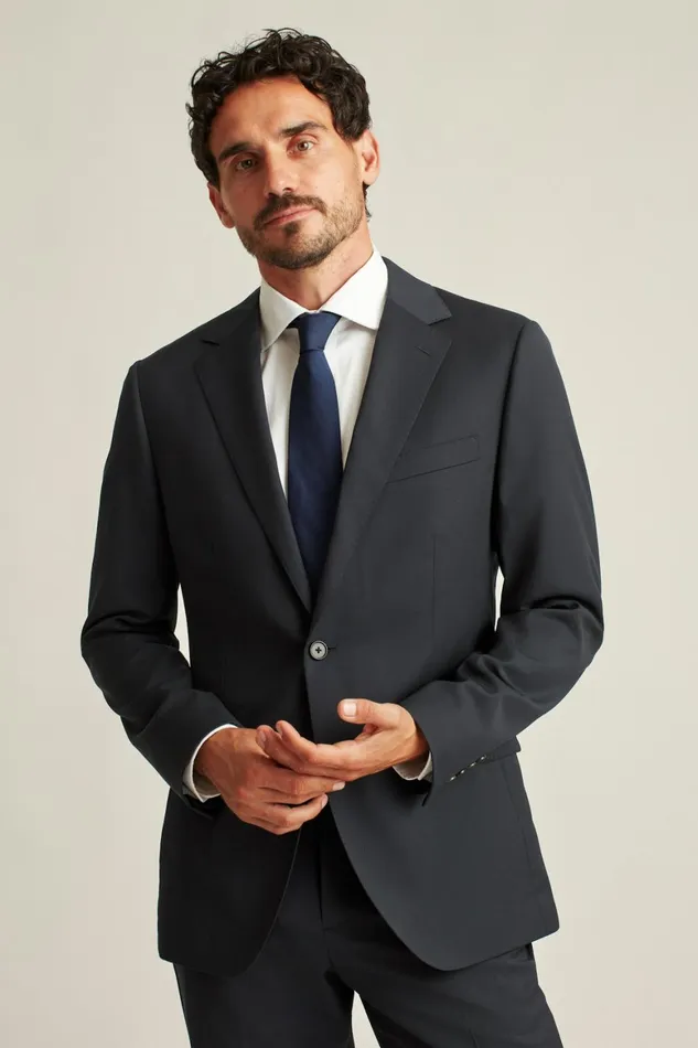 Men Jetsetter Super 120s Italian Wool Blazer Navy Bonobos Blazers and Sport Coats