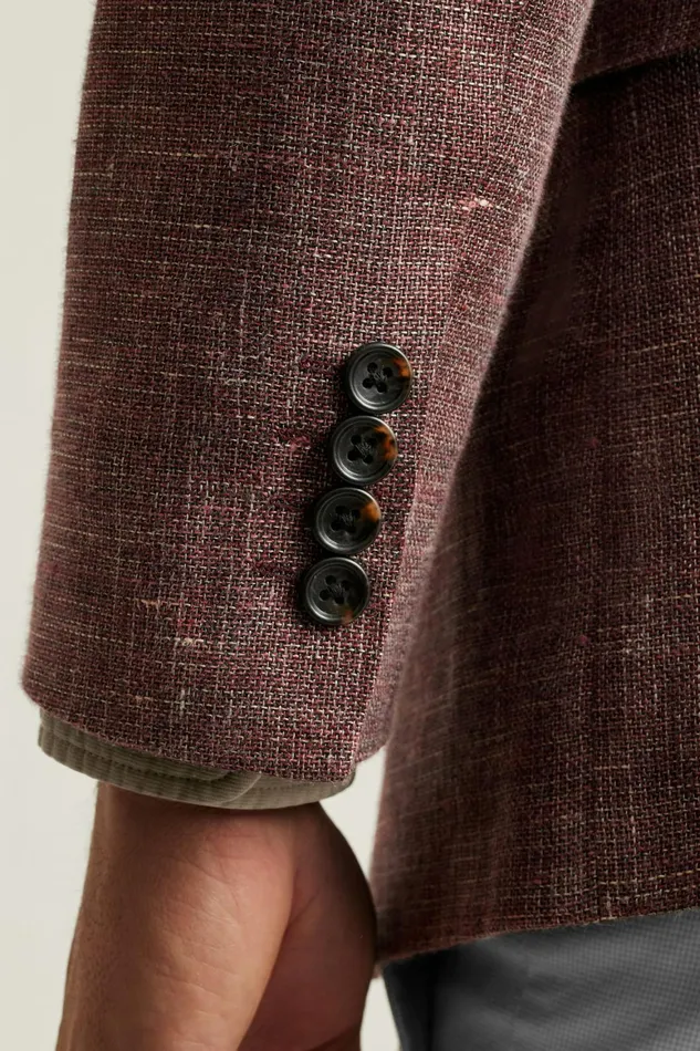 Men Jetsetter Unconstructed Italian Blazer Berry Basketweave Bonobos Blazers and Sport Coats