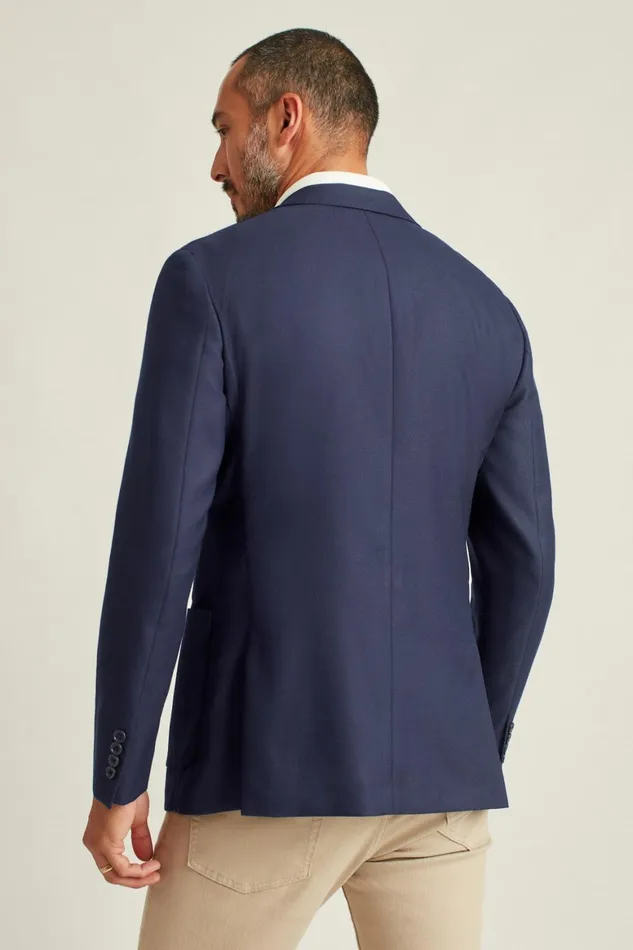 Men Jetsetter Unconstructed Italian Wool Blazer Navy Bonobos Blazers and Sport Coats