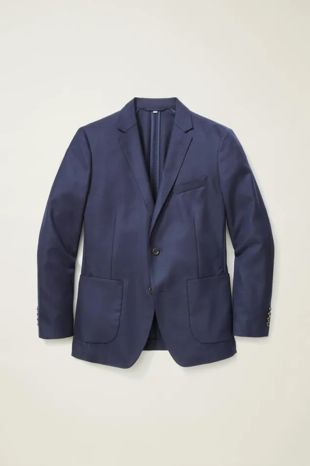 Men Jetsetter Unconstructed Italian Wool Blazer Navy Bonobos Blazers and Sport Coats
