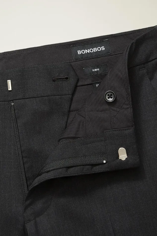 Men Jetsetter Wool Dress Pant Charcoal Bonobos Dress Pants