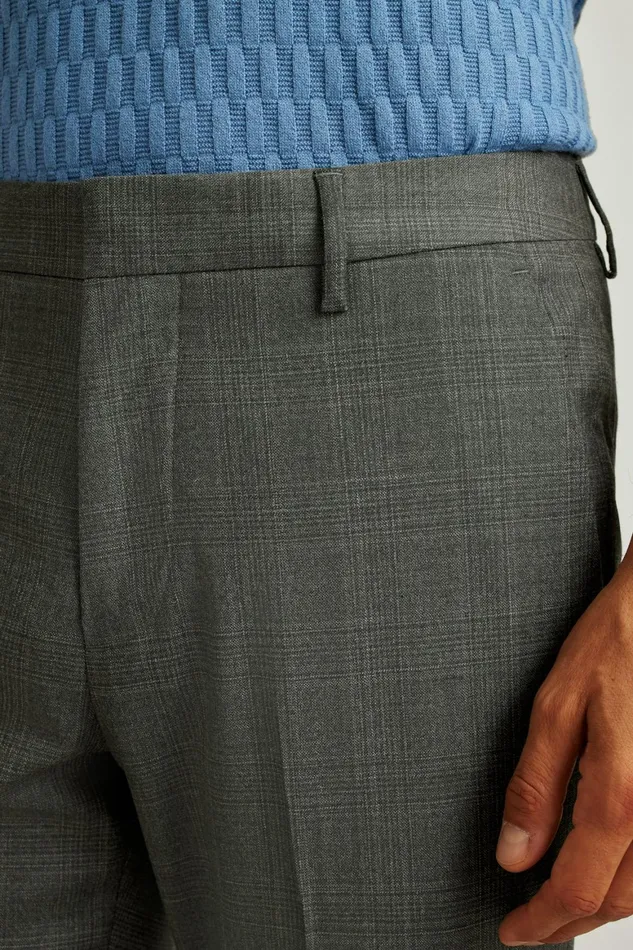 Men Jetsetter Wool Dress Pant Charcoal Glen Check Bonobos Dress Pants