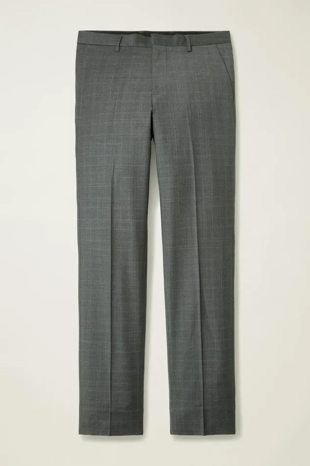 Men Jetsetter Wool Dress Pant Charcoal Glen Check Bonobos Dress Pants