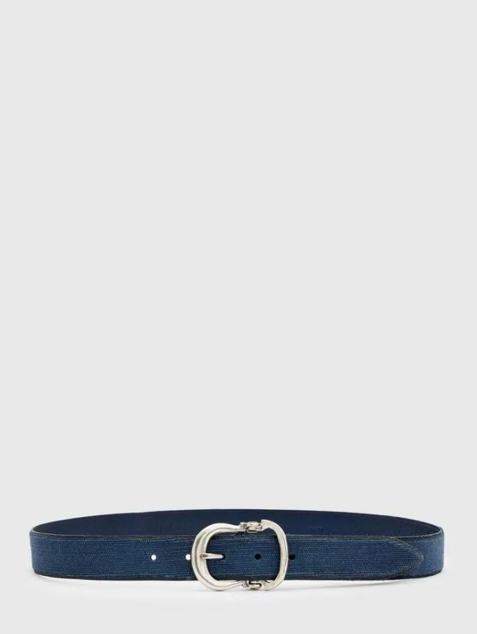 Men Leather Belts John Varvatos FILMORE BELT Hazy Blue