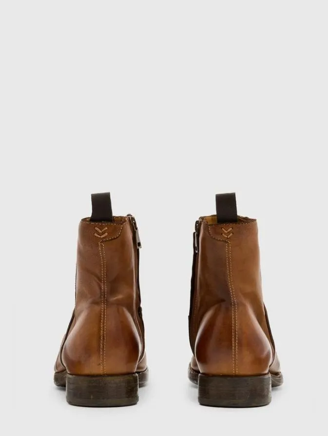 Men Leather Boots John Varvatos REGENT BOOT Clay