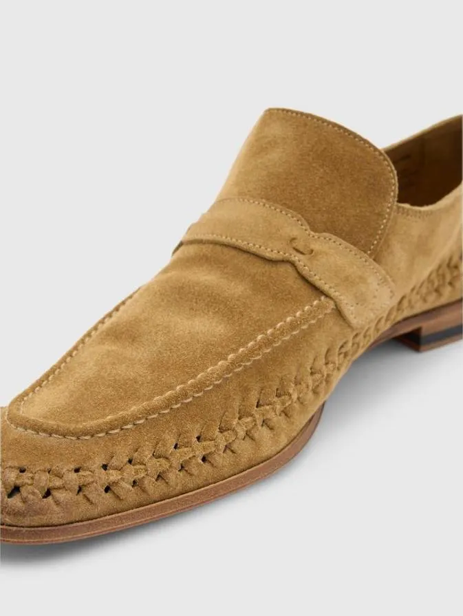 Men Leather Shoes John Varvatos MERIDA LOAFER Clay