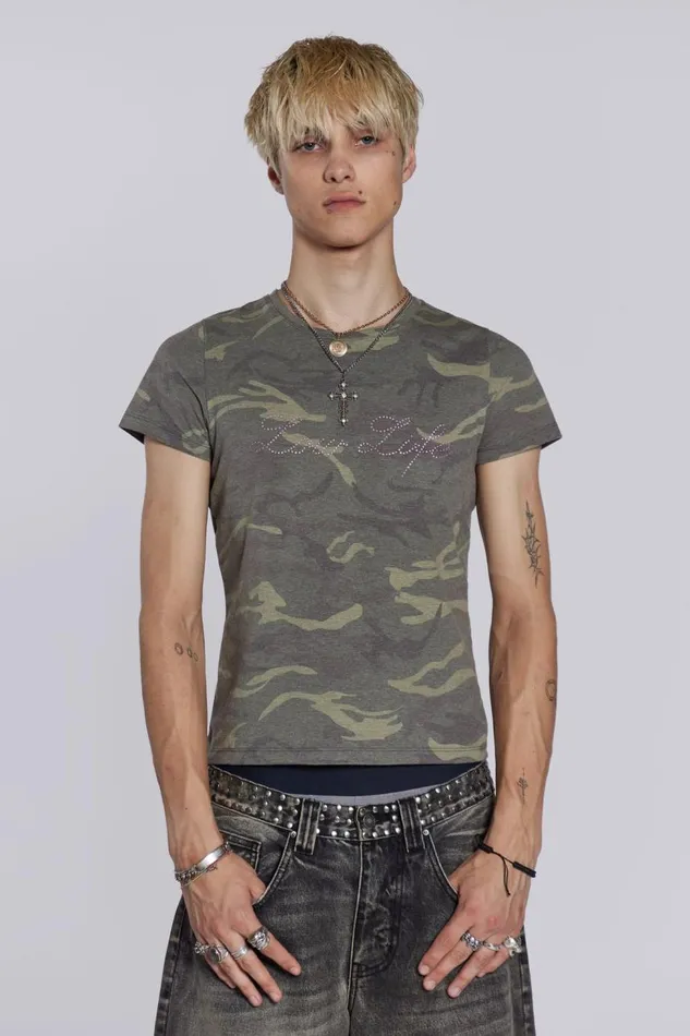 Men Low Life Camo Tshirt Jaded London TShirts and Vests