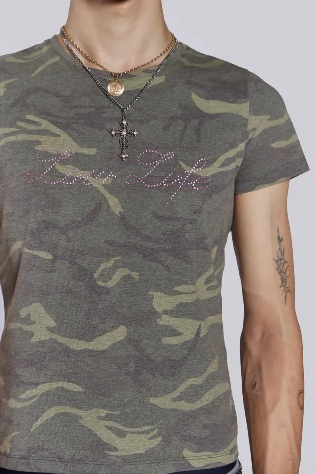 Men Low Life Camo Tshirt Jaded London TShirts and Vests