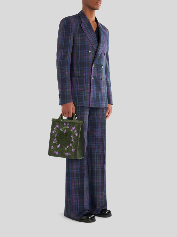 Men Medium Embroidered Love Trotter Bag Etro Shopping Bags