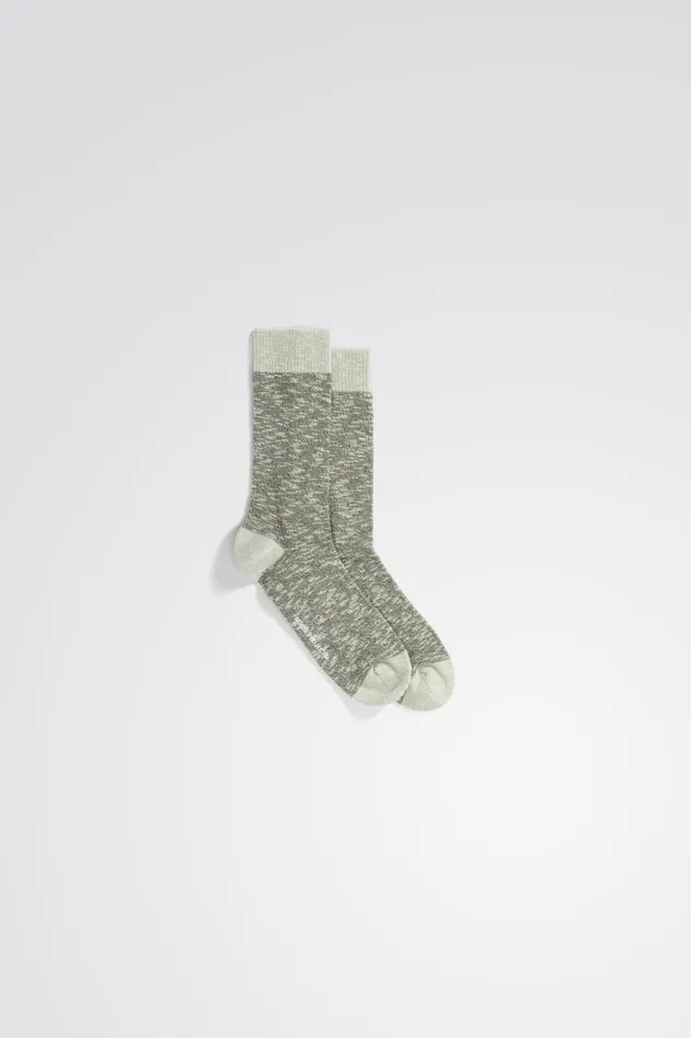 Men Norse Projects Accessories Ebbe Slub Sock Sediment Green