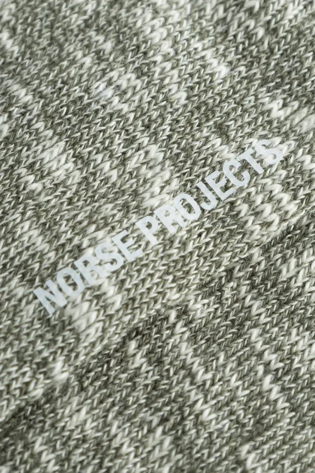 Men Norse Projects Accessories Ebbe Slub Sock Sediment Green