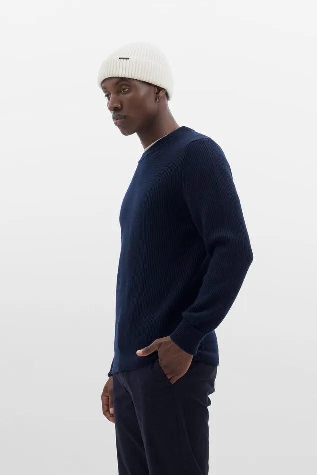 Men Norse Projects Beanies Hybrid Rib Beanie Stretch Wool Warm Grey